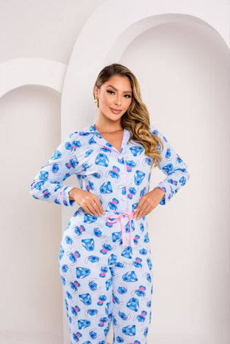 Pijama Americano Feminino Longo Pós Cirúrgico E Amamentação