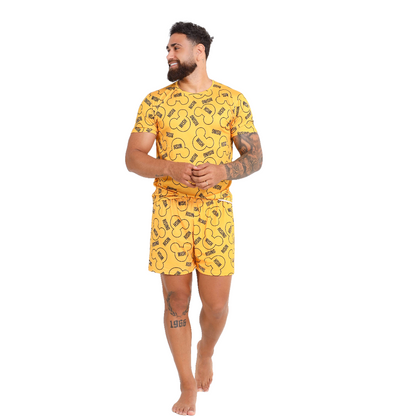 Pijama Masculino WISH Mostarda